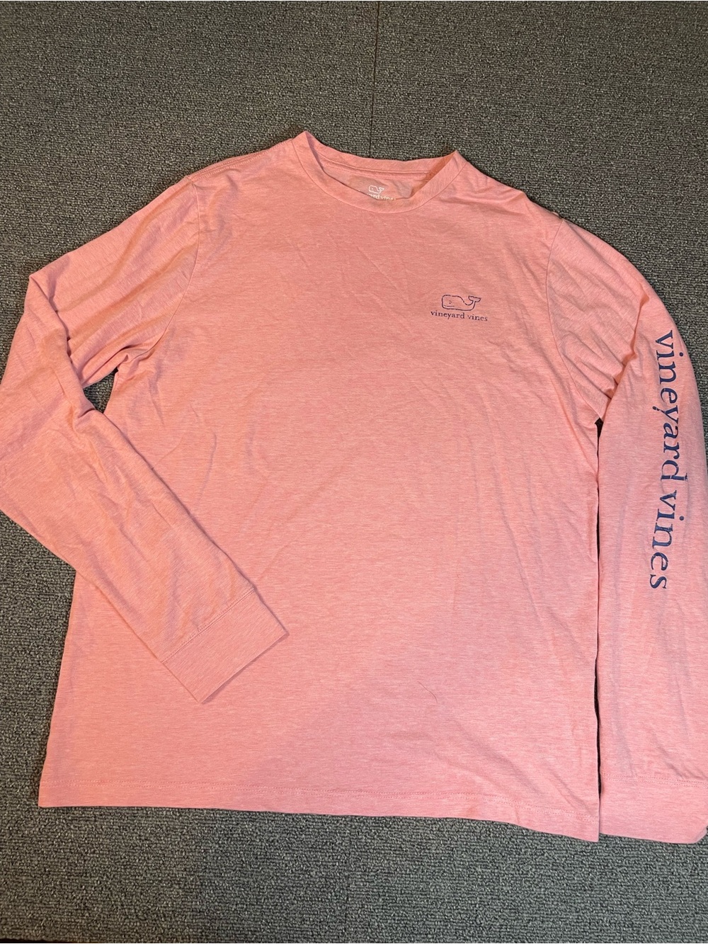 Vineyard Vines Kids Pink Edgartown Long-Sleeve Whale Tee 🐳💖 Kids XL